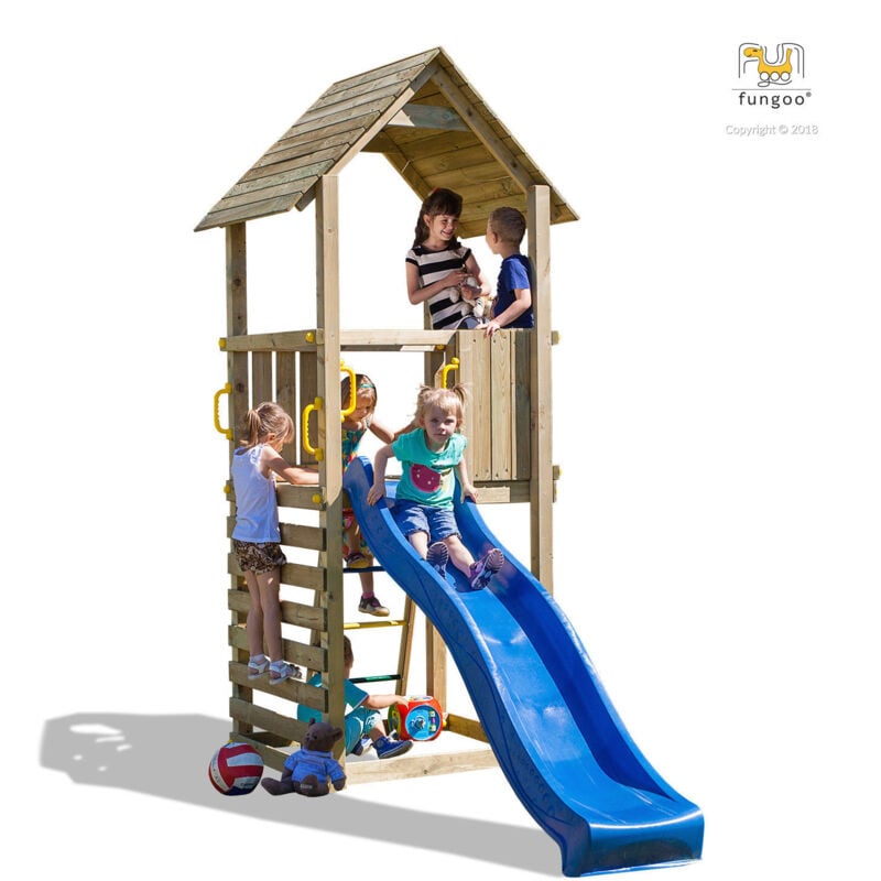 Fungoo Spielturm 'Carol 1', natur, Rutsche