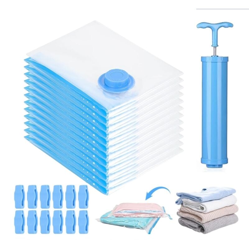 für Kleidung, 12 -Fach 30 X 40 Cm, für Kleidung, Wiederverwendbare Aufbewahrungsbeutel mit Pumpe