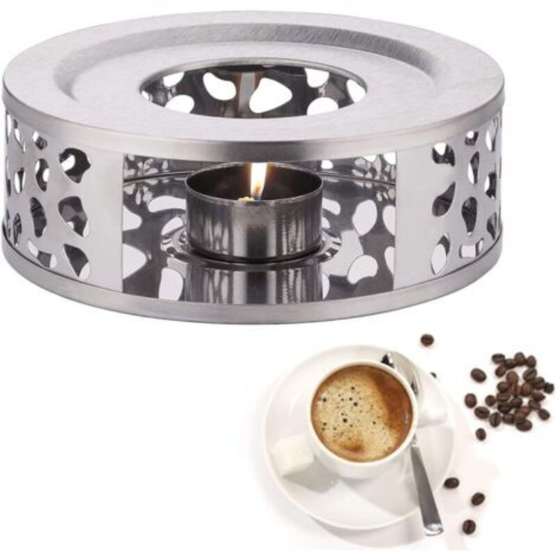 Warmhaltegerät für Tee und Kaffee aus Edelstahl, Teekannenwärmerständer, Teekannenfußwärmer aus Edelstahl für Tee, Kaffee und Milch.