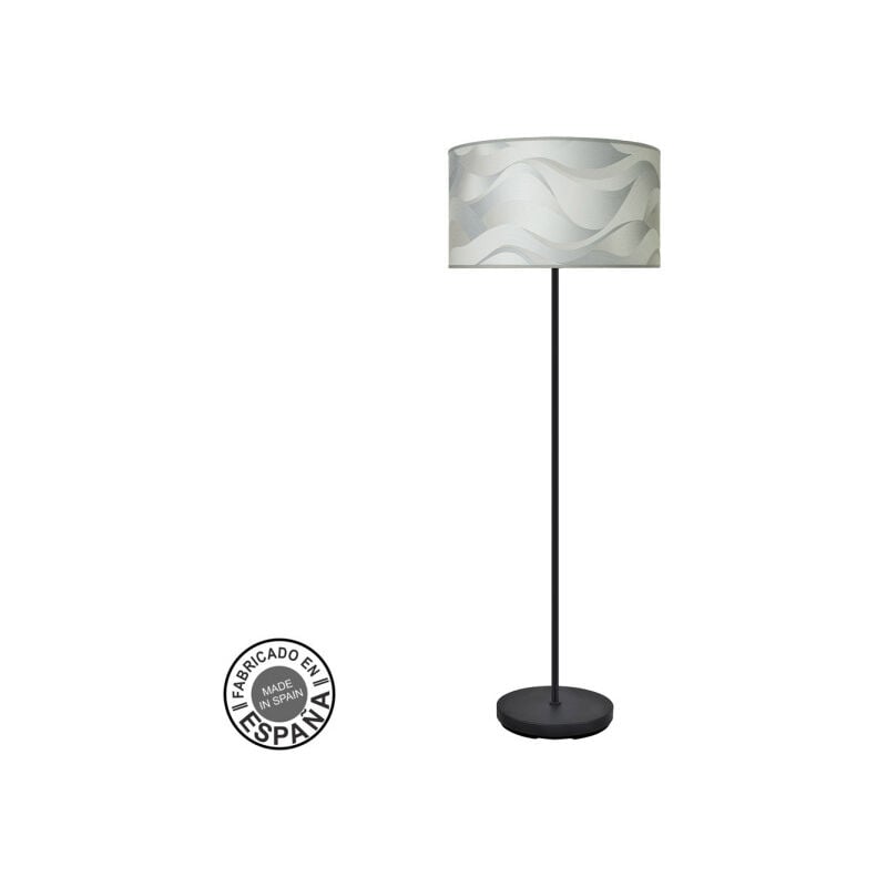 Fabrilamp - Stehleuchte de Stehleuchte Moda 1xe27 Schwarz/ola Grau