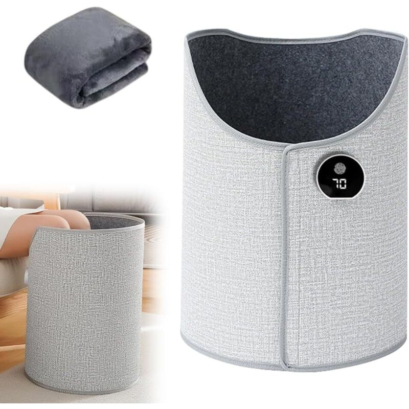 Fußwärmer unter dem Schreibtisch, tragbarer Beinwärmer unter dem Schreibtisch mit weicher Abdeckung, 360-Grad-Heizwand, vertikaler Bein- und