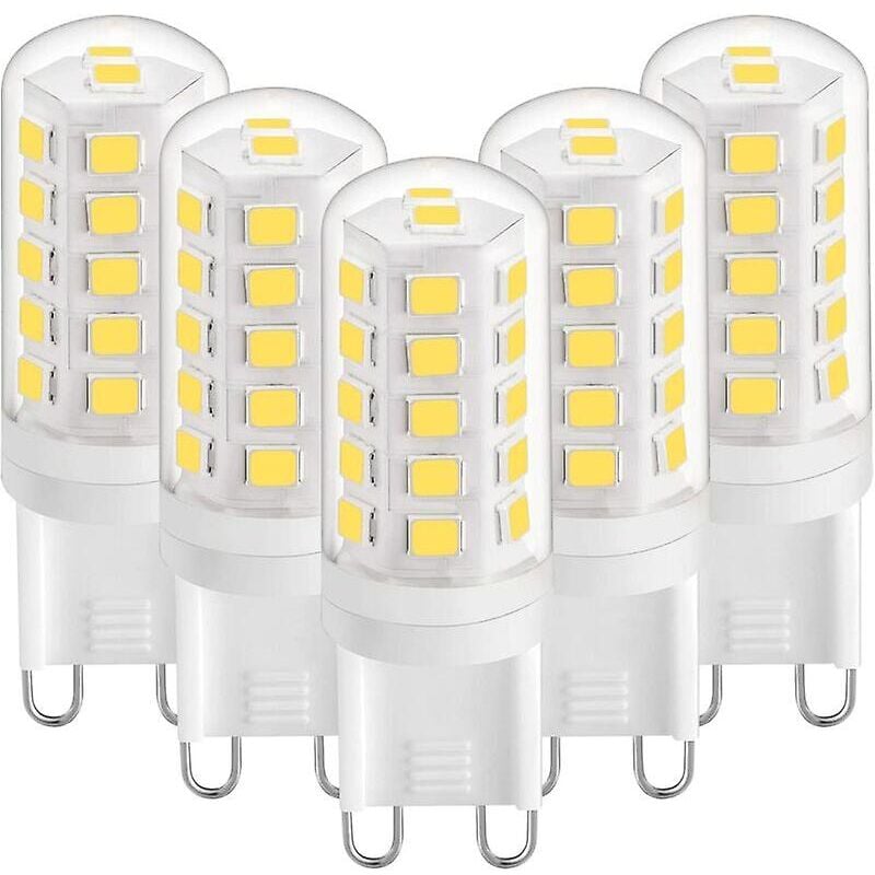 Aougo - G9 led 3 w Warmweiß 3000 k, G9 LED-Lampen 350 lm, entspricht 28 w 40 w Halogenlampe, 5 Stück