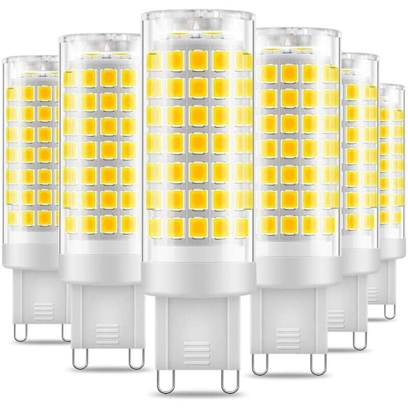 G9 LED-Glühbirne, flimmerfrei, 5 W, LED-Lampen, Kaltweiß 6000 K, 530 lm, energiesparend, entspricht 48 W Halogenlicht, 360-Grad-Winkel, AC 220–240 V,