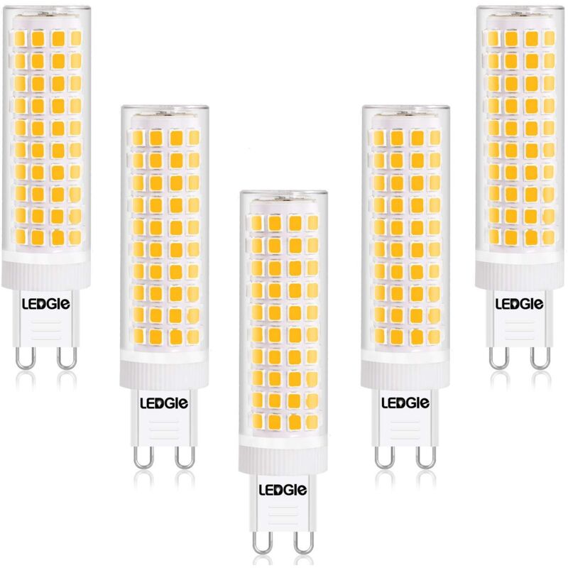 G9 LED-Lampen 12 W, Warmweiß 3000 K, 124 LED-Lampe 1100 lm, LED-Glühbirne AC 100–240 V, traditionelle Halogenlampe 100 W, 360° Abstrahlwinkel, nicht