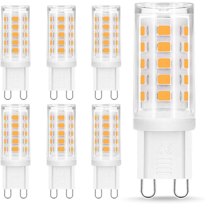 Ersandy - G9-LED-Lampen, 4 w, entspricht 40 w Halogensockel, 400 lm, Warmweiß 3000 k, 360° Drehwinkel, nicht dimmbar, für Deckenbeleuchtung, Küche,