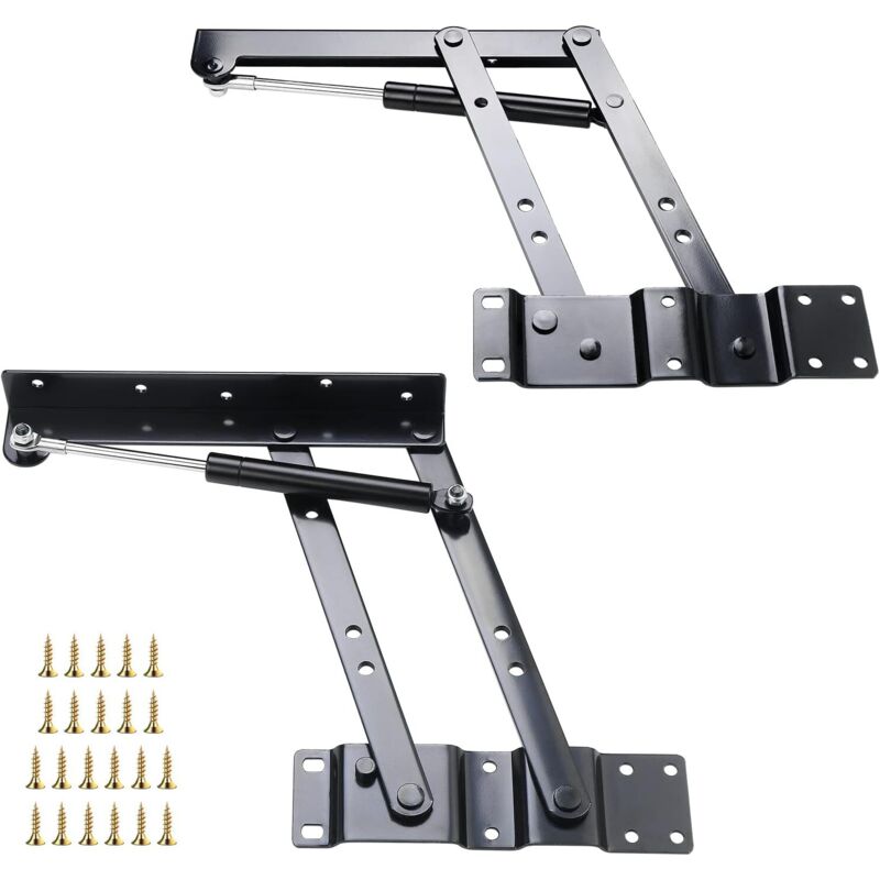 GABRIELLE 2 Stück hochklappbares Couchtisch-Scharnier, robuster hochklappbarer Couchtisch-Mechanismus, hochklappbares Federscharnier für Couchtisch