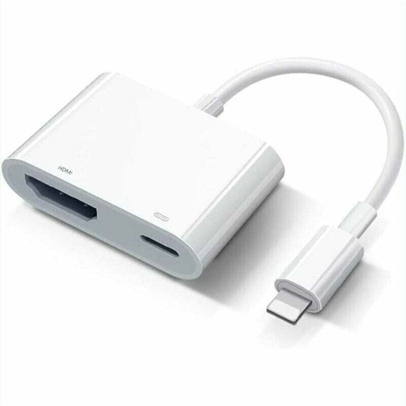 Gabrielle - Apple Lightning Digital AV-Adapter, Apple MFi-zertifizierter Lightning-auf-HDMI-Adapter, HDMI-Kabelanschluss, 1080P-Synchronisierung des