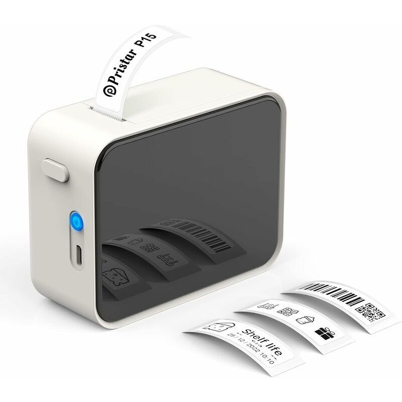 Bluetooth-Etikettendrucker, P15 Mini selbstklebender Etikettendrucker, tragbarer Thermo-Etikettendrucker, APP-Verbindung, kompatibel mit iOS und