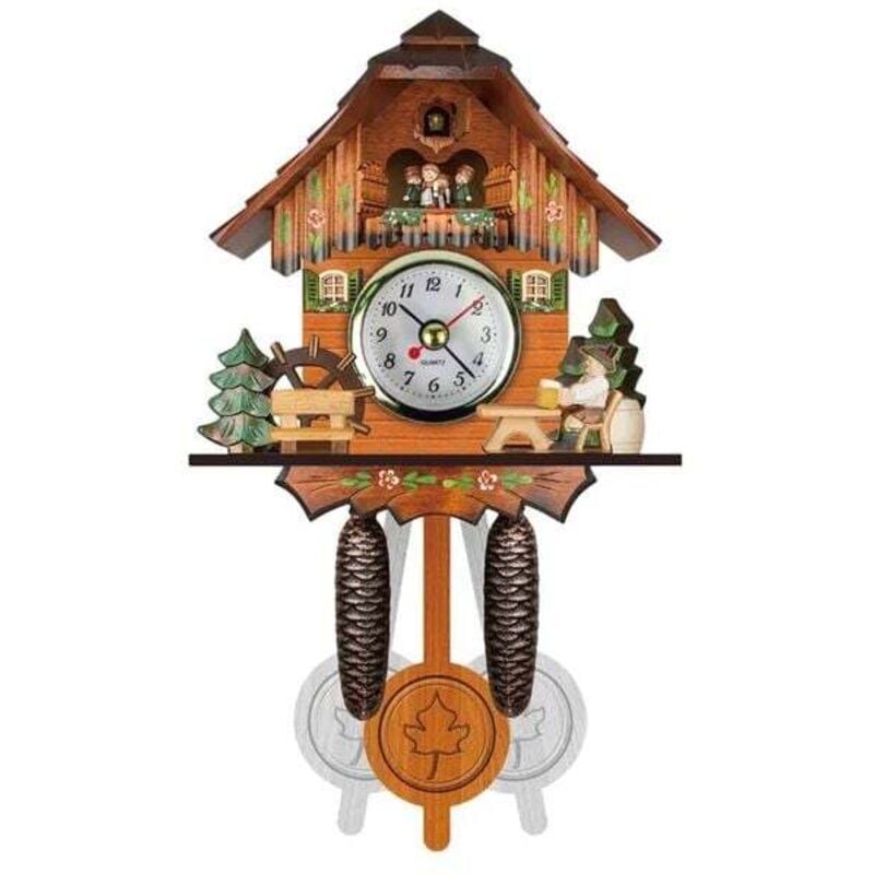 Gabrielle Kuckucksuhr Wohnzimmer Wanduhr Vogel Kuckuck Wecker Wand Nordic Retro Holz Wohnzimmer Home Tageszeit Alarm 2,CN,A praktisch