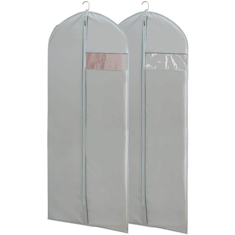 GABRIELLE Premium Kleiderhüllen, 5 Stück, Grau, 60 x 120 cm, Langzeitlagerung für Jacken, Mäntel, Anzüge, Schutz vor Staub und Motten