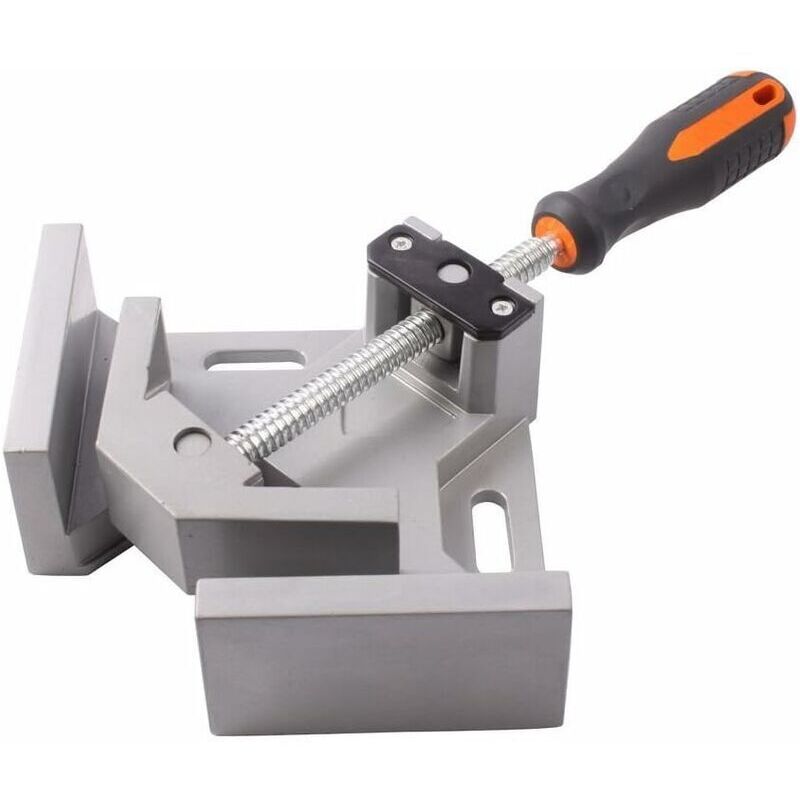 Rechtwinklige 90-Grad-Klemme, robuster Eckschraubstock aus Aluminiumlegierung, verstellbares drehbares Bankwerkzeug für Heimwerker, Holzbearbeitung,