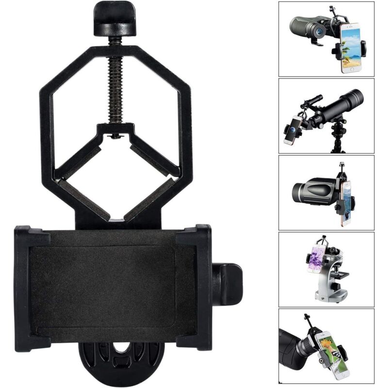 Universeller 360° drehbarer digitaler Teleskop-Adapter für Smartphone, für Ferngläser, Monokulare, Stative, Mikroskope und astronomische Teleskope