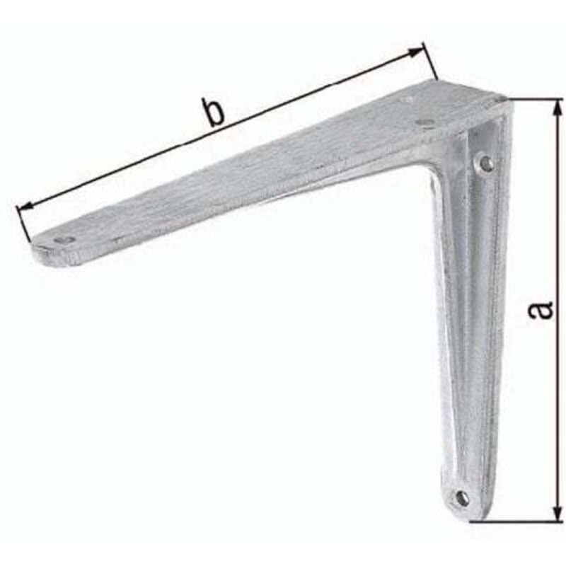 GAH - Konsole Länge 250 mm Höhe 200 mm Aluminiumguss Tragfähigkeit 80 kg