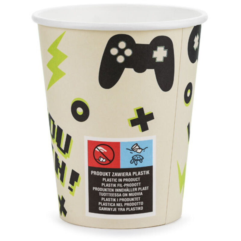 Gamer-Becher, 220ml, 6 Stück