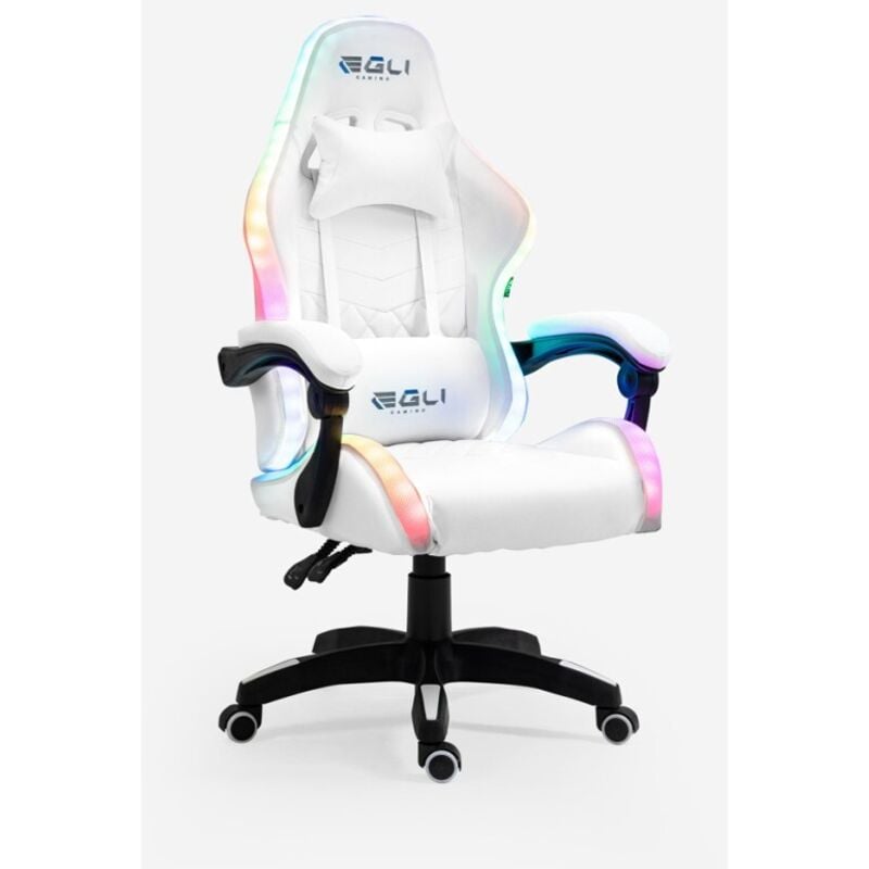 ergonomischer Gaming Stuhl Bürostuhl für Kinder LED RGB Stuhl Pixy Junior
