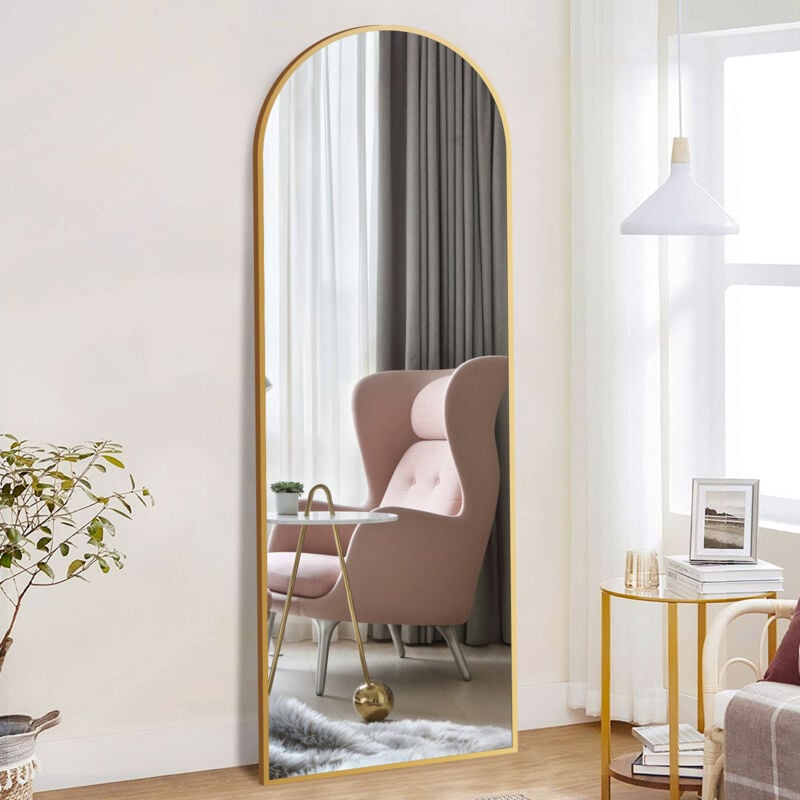 Ganzkörperspiegel Wand Gold /Schwarz Wandspiegel Standspiegel Ganzkörper Großer 150x50 cm Gold