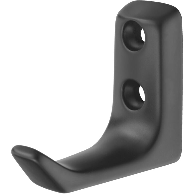 Garderobenhaken Schwarz gerundete Form - Pro Stück