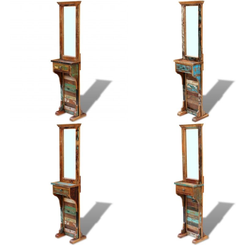 Vidaxl - Garderobenspiegel Altholz 47x23x180 cm - Garderobe Spiegel - Altholz - Vintage Spiegel - Retro Spiegel - Standspiegel - Home & Living