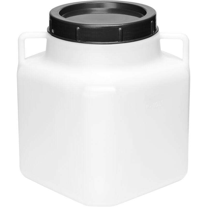 Garronda 10 Liter BPA-freies quadratisches Fass und Futtertonne Weithalsfass Wassertank und Behälter mit Deckel für Sauerkraut sowie Surfass