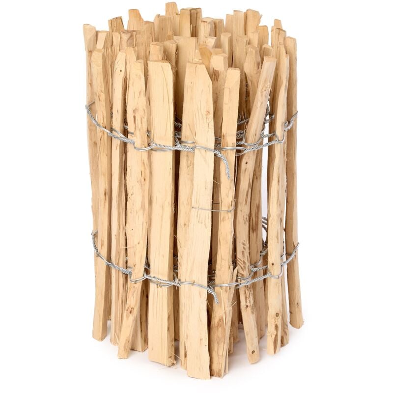 Garronda Gartenzaun zum Stecken aus Haselnüsse Zaun Garten Staketenzaun Beeteinfassung Holz Steckzaun Hochwertiger Gartenzaun für Ihren Garten