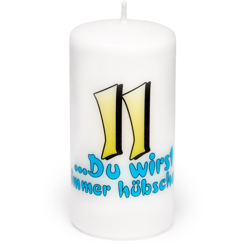 Garronda Geburtstagskerzen mit Motiv 11 Jahre 6x12cm und 24 Std. Brenndauer Geschenk für Mädchen & Jungen zum Kinder oder Erwachsener Geburtstag