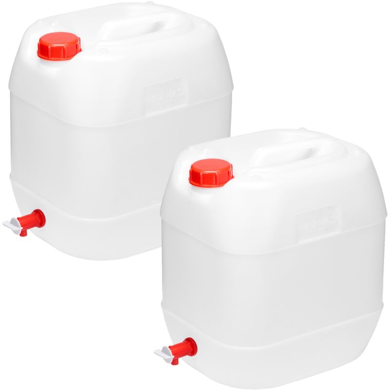 Garronda Wasserkanister mit Hahn BPA-frei Wasserkanister Camping Kanister mit Zapfhahn Kanister 20L Wassertank Camping Zubehör Outdoor 20L 2er Pack