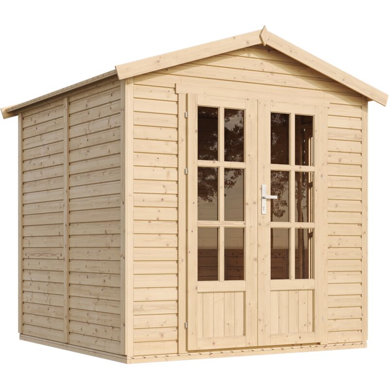 Garten Holzhaus, Großes multifunktionales Holz Gartenhaus B233xT222xH233 cm, Modernes Gartenhaus als Home-Office, Abschließbares Gartenhaus, Home
