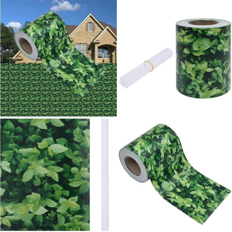 Vidaxl - Garten-Sichtschutz pvc 35x0,19 m Grün - Zaunsichtschutz - PVC-Folie - Gartendeko - Sichtschutz Für Terrasse - Balkonabtrennung - Home &