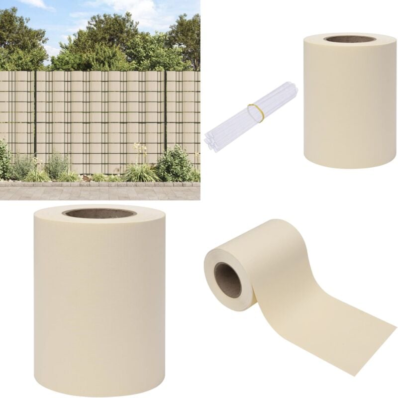 Vidaxl - Garten-Sichtschutz pvc 70x0,19 m Creme - Zaunfoliene - Sichtschutz Für Terrasse - Gartenzäune - PVC-Folie - Wetterfest - Home & Living