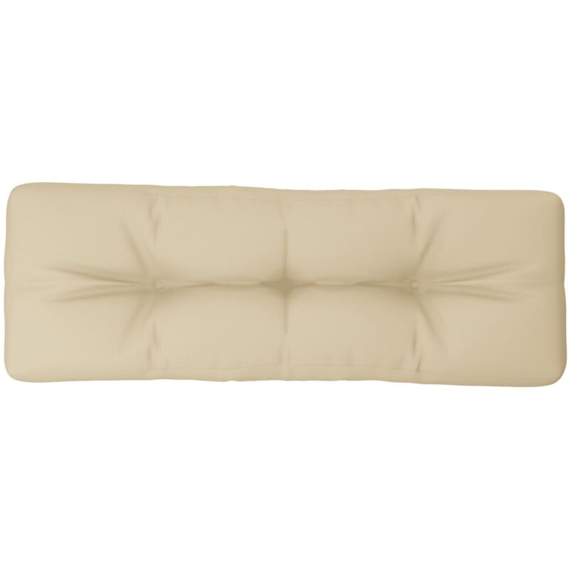 Palettenkissen Beige 120x40x12 cm Stoff Vidaxl
