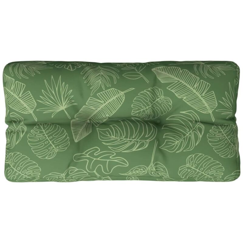 Palettenkissen Blattmuster 70x40x12 cm Stoff Vidaxl
