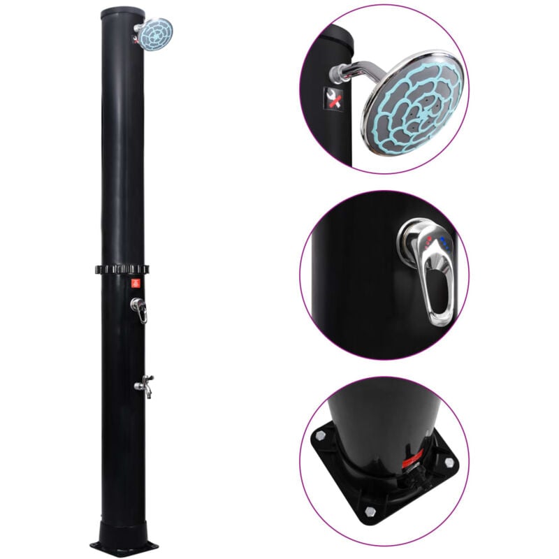 Vidaxl - Solardusche mit Duschkopf und Wasserhahn 40 l