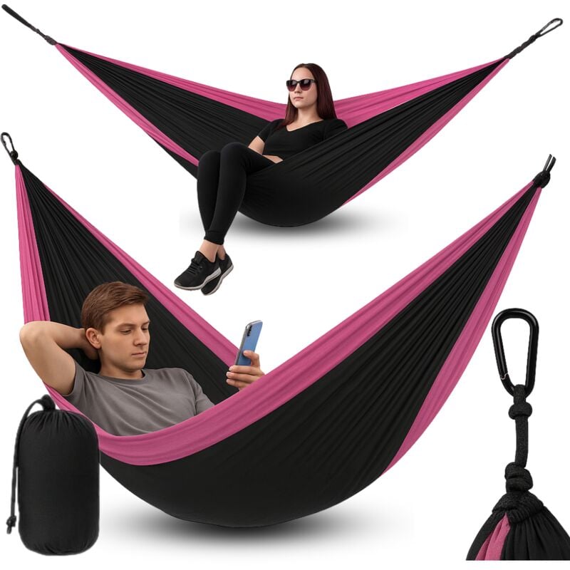 Garten-Touristenhängematte für zwei Personen, groß, xxl, kompakt, Survival-Set