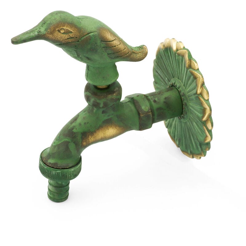 Stabilo-sanitaer - Nostalgie Auslaufventil Vogel 1/2 Zoll patiniertes Messing