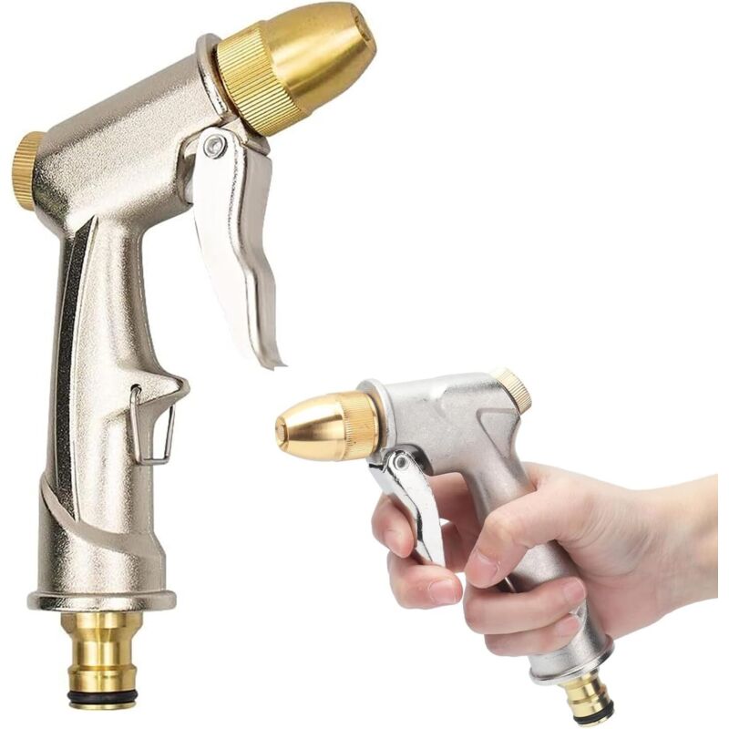 Gartenbrause, 100% Metall Garten Spritze, Garten Brause, Hochdruck-Zinklegierung, Verstellbarer Wasserdurchfluss, für Garten Bewässerung,