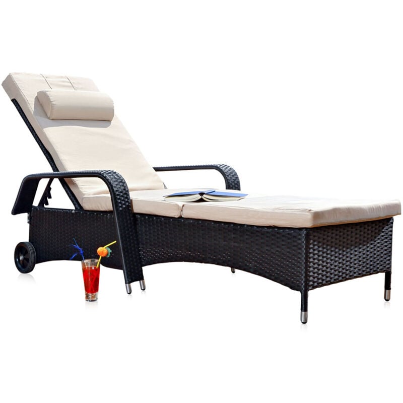 Gartenliege Sonnenliege Liege Relaxliege GartenmöblLiegestuhl Polyrattan