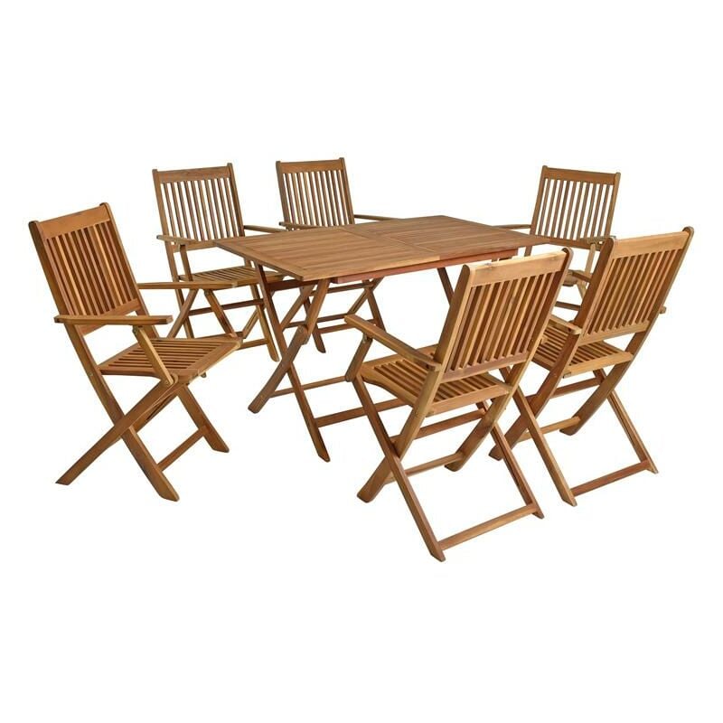 Estexo - Gartenmöbel Set Sitzgruppe Gartentisch Eckig 6 Stühle mit Armlehne Sitzgarnitur