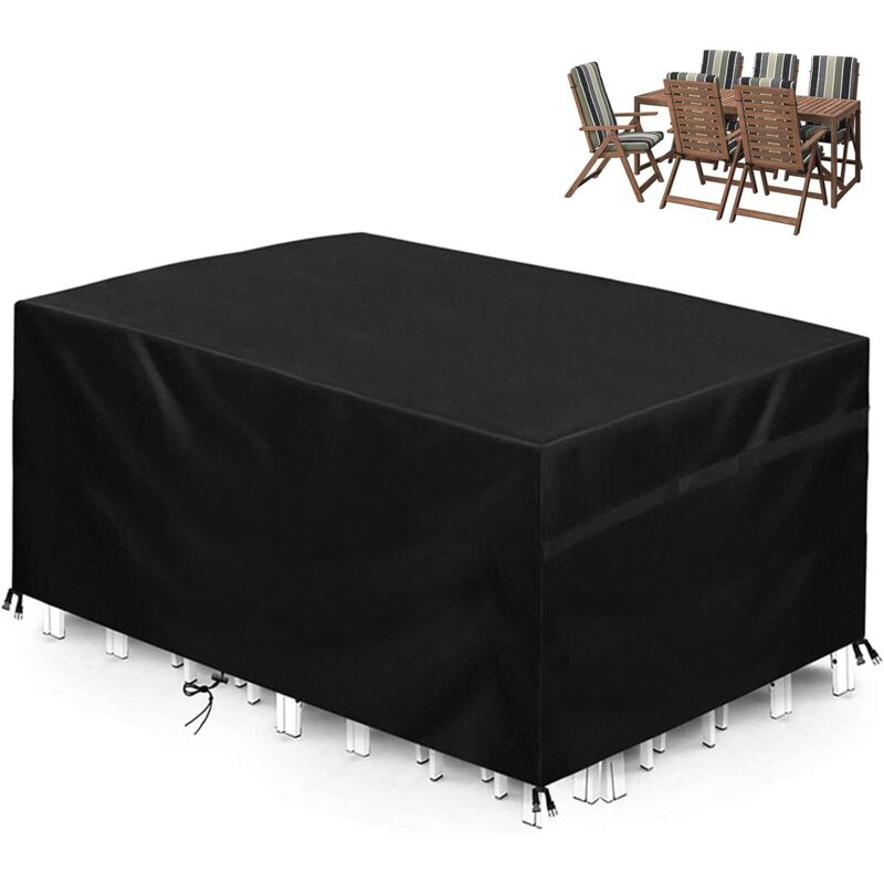 Gartenmöbel Abdeckung, 150x90x80cm, 420D Oxford Abdeckplane Gartenmöbel, Wasserdicht, Winterfest, UV-Schutz, Gartenmöbel Schutzhülle