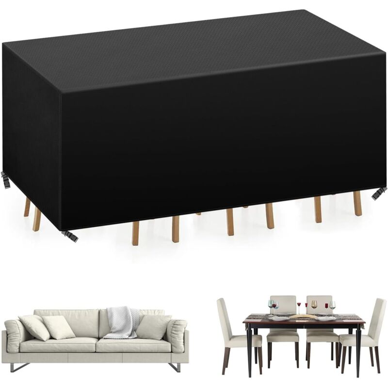 Gartenmöbel-Abdeckung 180 x 120 x 74 cm, wasserdichte 420D Oxford-Gartenmöbel-Abdeckung für den Außenbereich, UV-Schutz, Gartenmöbel-Abdeckung –