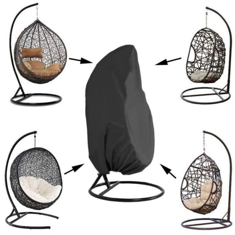 Gartenmöbel-Abdeckung 190 x 115 cm, Hängesessel-Abdeckung, wasserdicht, für Garten, Korbgeflecht, Hängesessel Ymyny