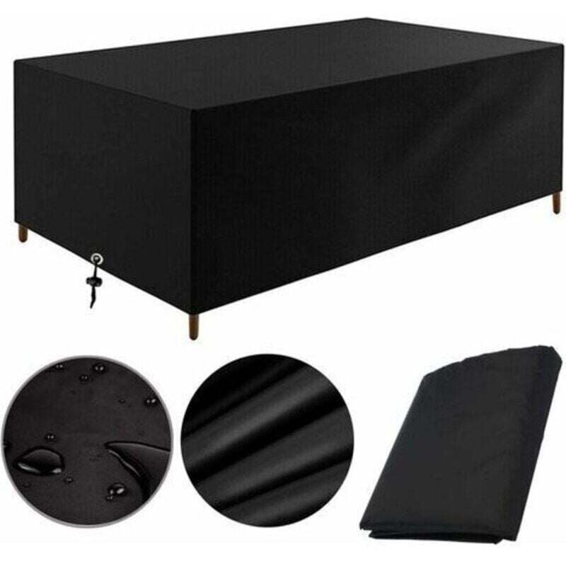 Gartenmöbel-Abdeckung, 200 x 100 x 75 cm, Gartentisch-Abdeckung, Gartenmöbel, wasserdicht, winddicht, UV-beständig, kältebeständig, Oxford-Stoff,