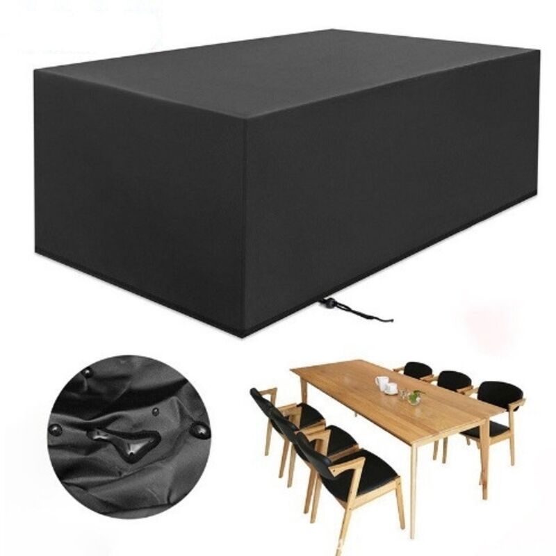 Gartenmöbel-Abdeckung, 210D Oxford, 242 162 100 cm, Gartenmöbel-Schutzhülle, Gartentisch-Abdeckung, wasserdichte Gartenmöbel-Plane, winddicht,