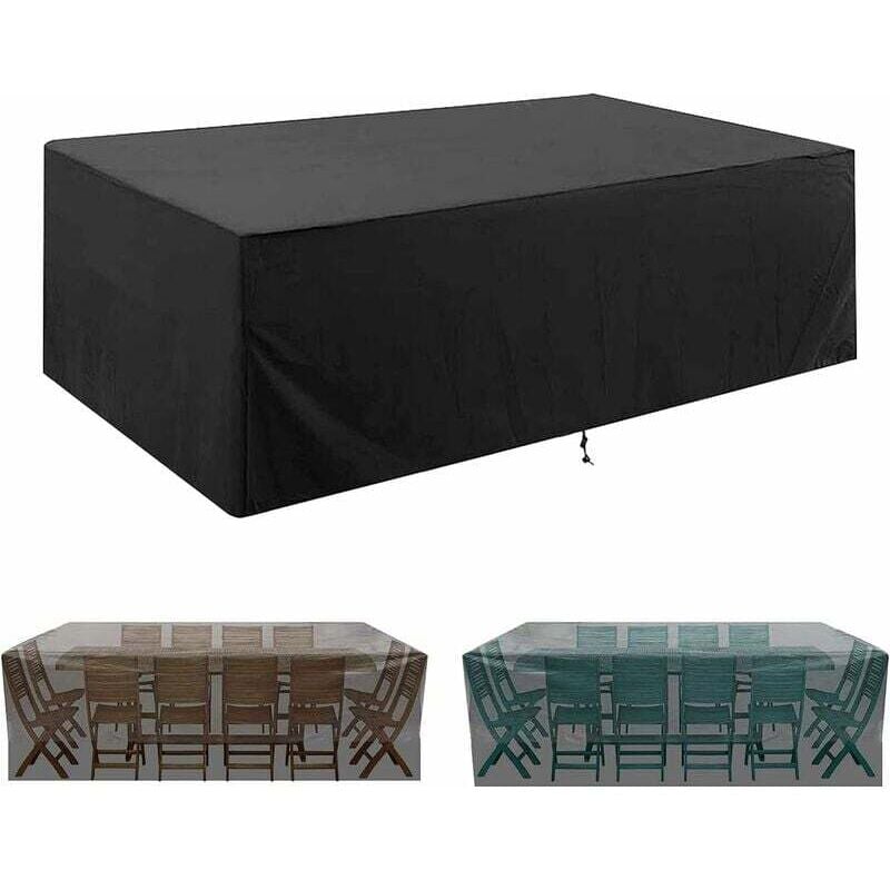 Gartenmöbel-Abdeckung, 210D Oxford-Gewebe, Schutzhülle für Gartenmöbel, wasserdichte Gartenmöbel-Abdeckung, winddicht, UV-beständig,