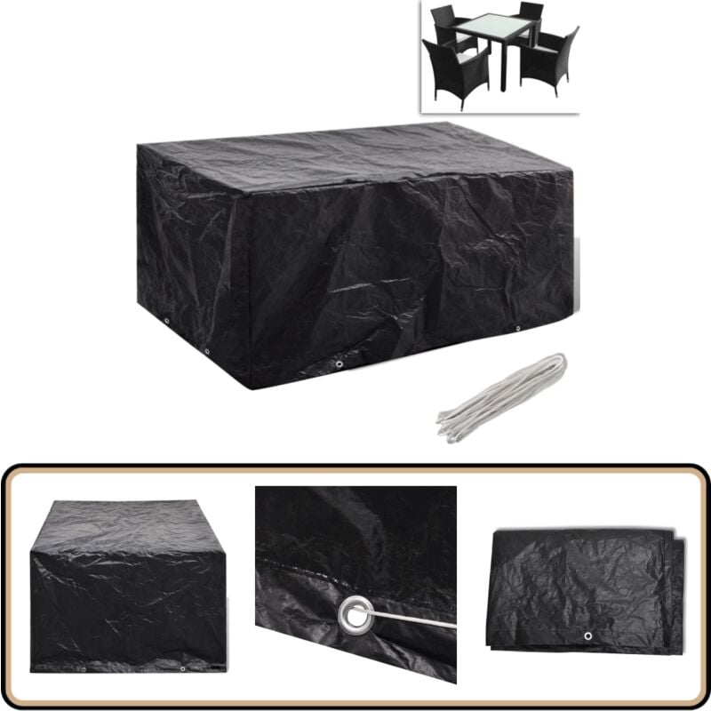 Vidaxl - Gartenmöbel-Abdeckung 8 Ösen 180x140x90 cm - Gartenmöbelschutzhülle - Rattan Möbel Abdecken - Gartenmöbel Abzudecken - Wetterfest