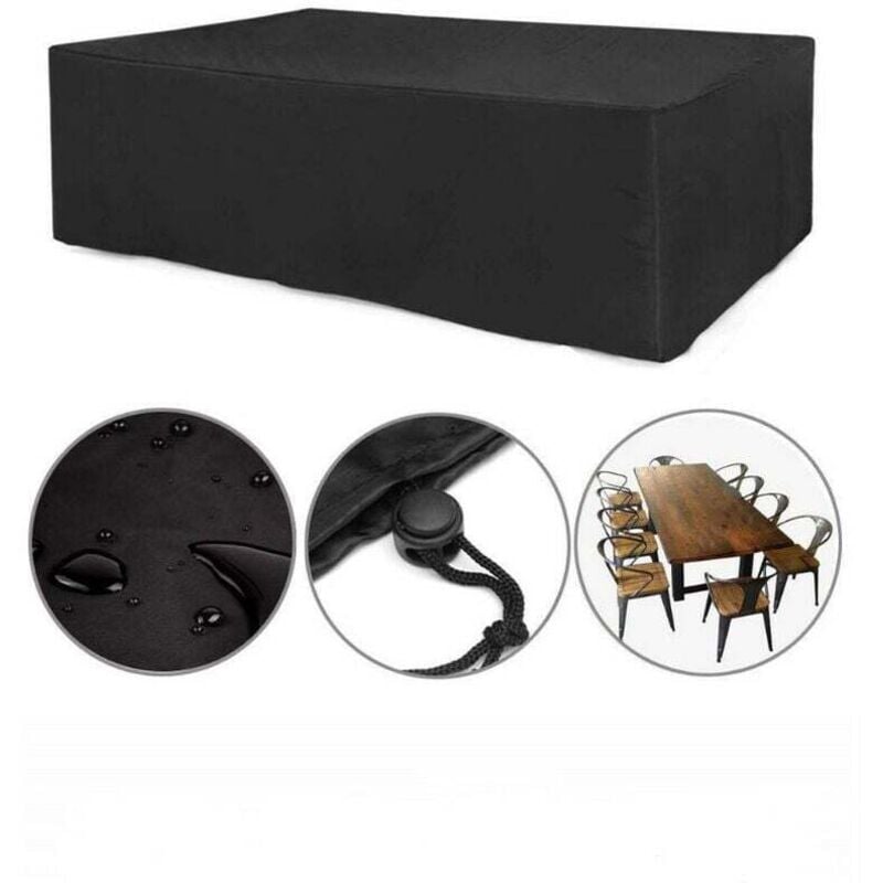 Gartenmöbel-Abdeckung Gartenmöbel-Abdeckung Möbelplane, Robustes 210D Oxford-Gewebe Schutzhülle für Gartenmöbel Wasserdicht Anti-UV Outdoor (150 x