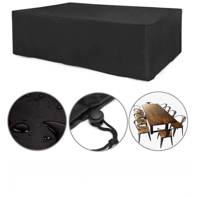 Gartenmöbel-Abdeckung, strapazierfähiges 210D Oxford-Gewebe, Schutzhülle für Gartenmöbel, wasserdicht, UV-beständig, für den Außenbereich (190 x 125