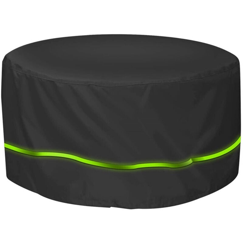 Gartenmöbel-Abdeckung, wasserdicht, 210D Oxford-Gewebe, Gartenmöbel Schutzhülle für Gartentisch, winddicht, UV-beständig, rund, 128 x 71 cm