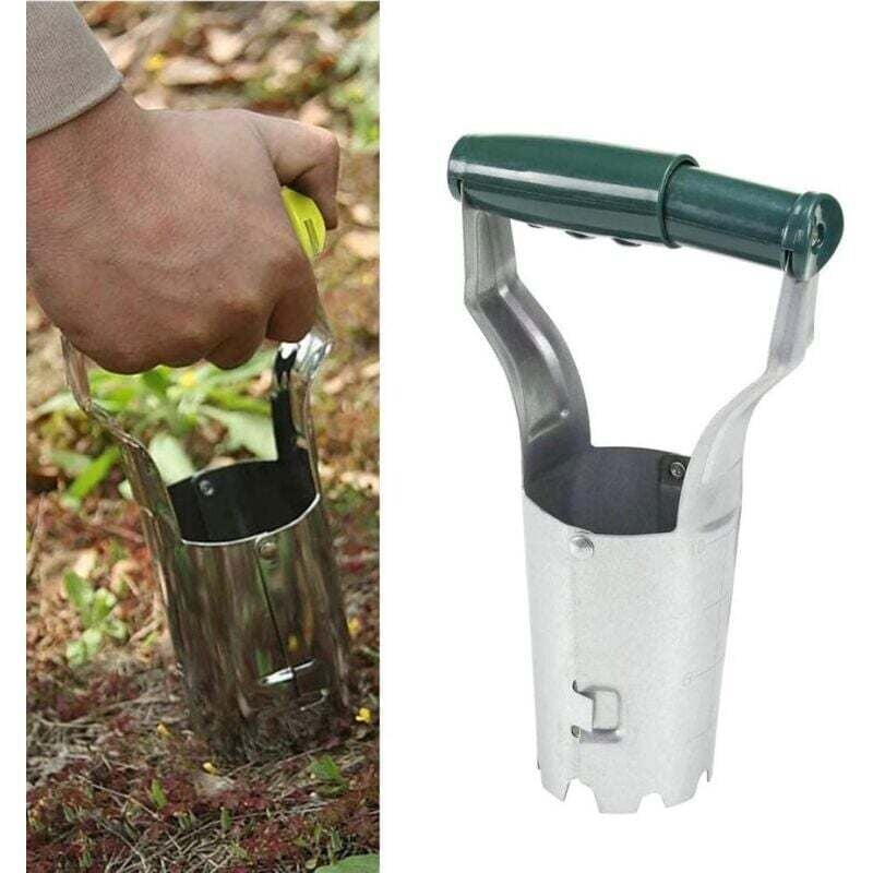 Gartenschaufel-Werkzeuge, Hand-Zwiebelpflanzer-Werkzeug, Grasbagger-Werkzeug, Grasspieß mit Tiefenmarkierung zum Graben und Pflanzen im Garten