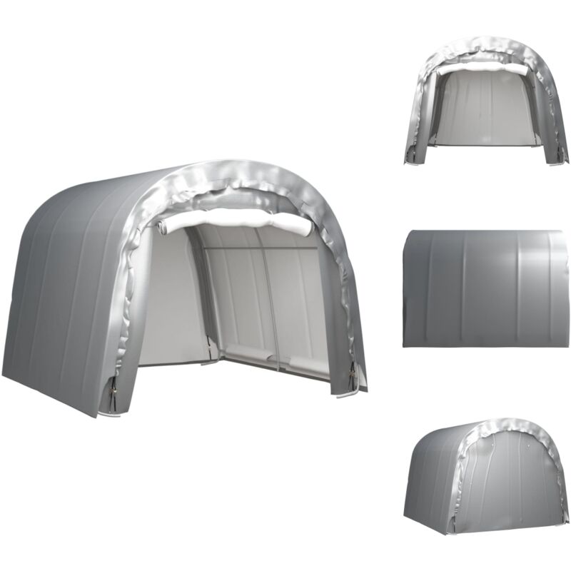 Gartenschuppen & Geräteschuppen - Living Lagerzelt 300x300 cm Stahl Grau