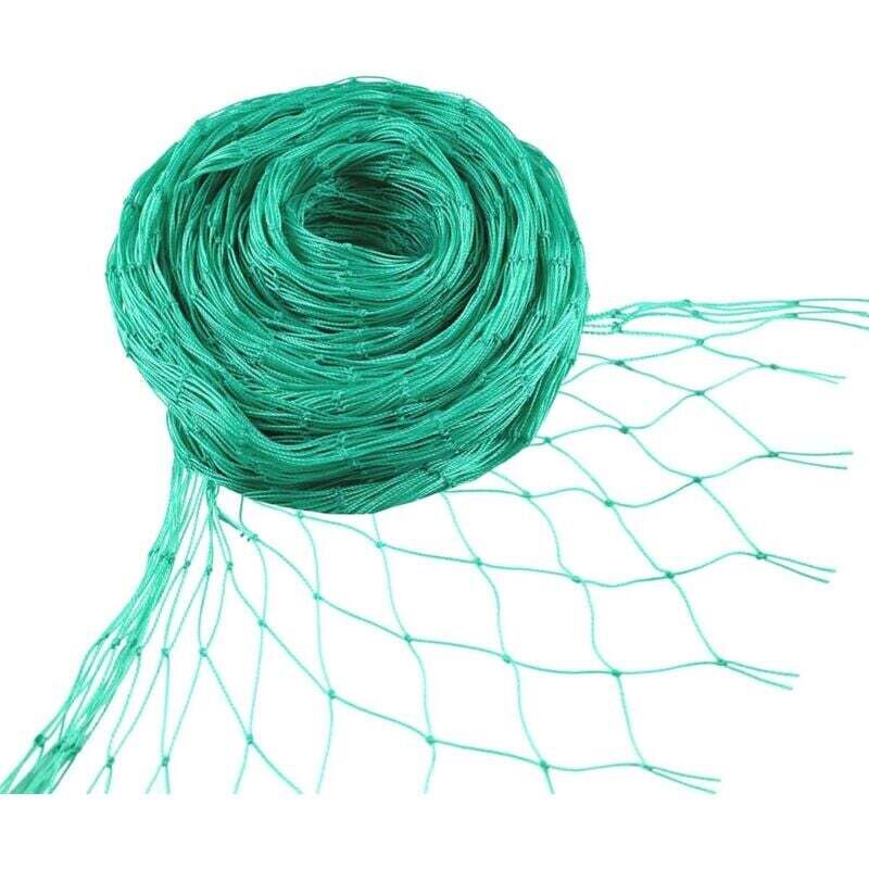 Gartenschutznetz, Taubenschutz für Balkon, Hühnerstallnetz - Voliere, strapazierfähiger Gartenzaun, 3 cm Maschenweite (5 m x 10 m, Grün)